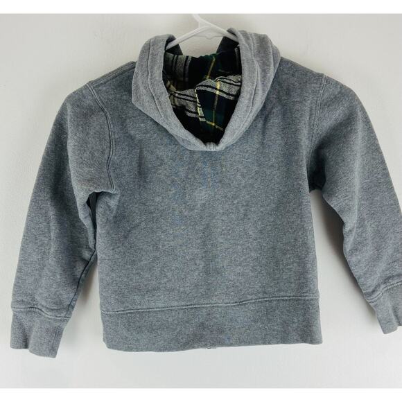 Ralph Lauren Toddler Boy fleece Plaid Hoodie Zip-jacket Size SP 8 (946) - Picture 5 of 7